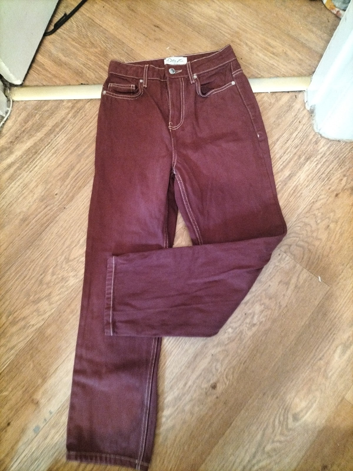 Ladies Miss S Denim Size 6 Purple Straight Leg Jeans