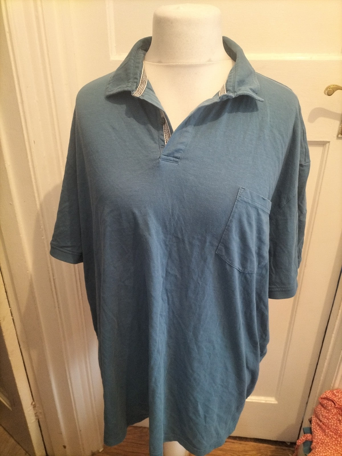 Next 5XL Blue Regular Fit Short Sleeve Polo