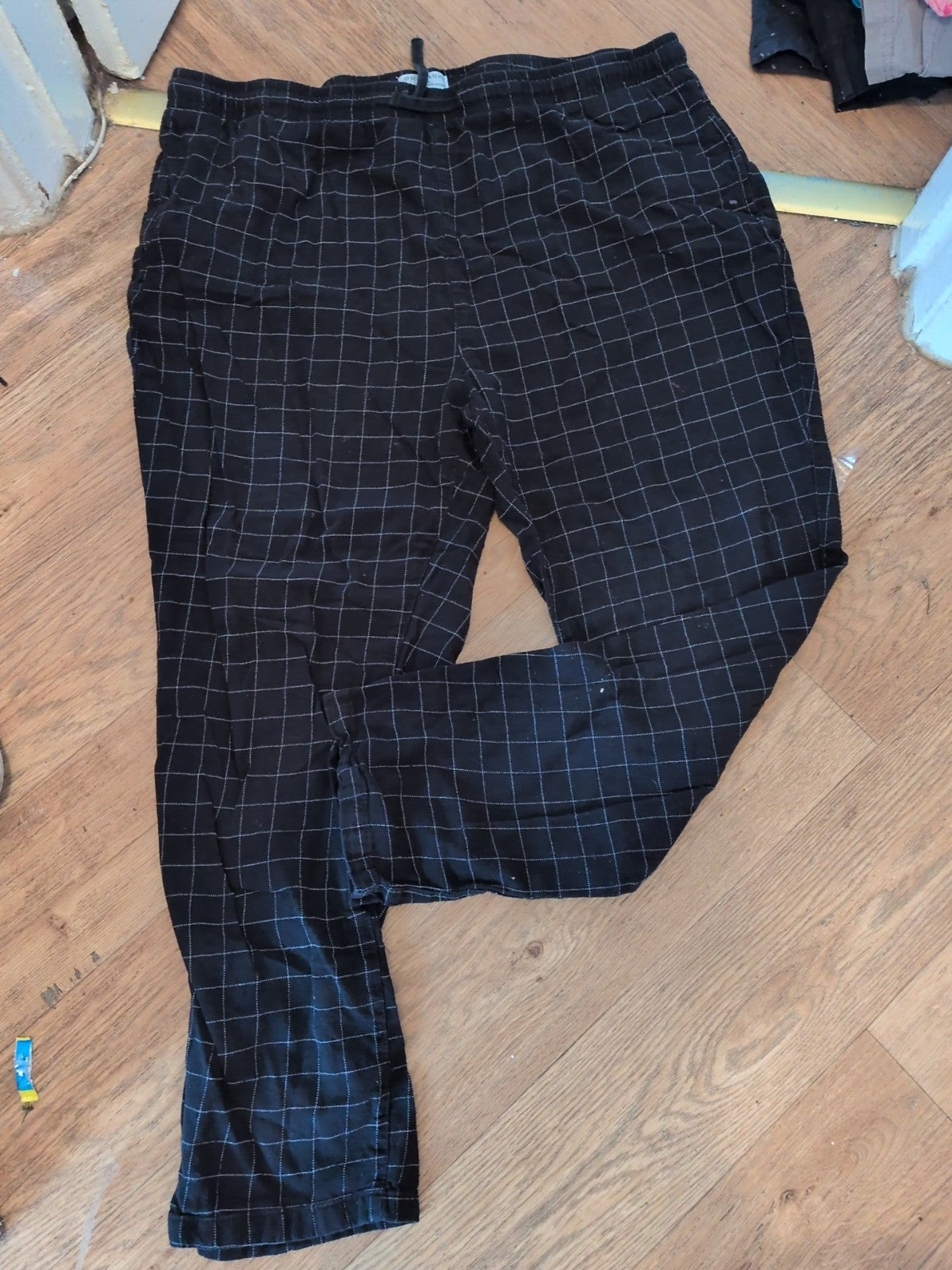 Primark 2XL Black Elasticated Pyjama Bottoms