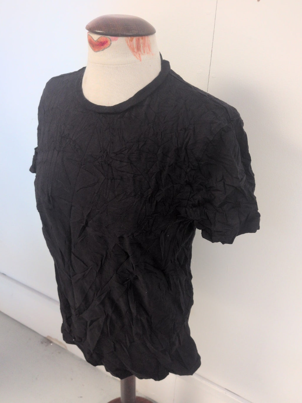 Ladies H&M Size Medium Black Short Sleeve Crew T-shirt