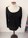 Primark 18-20 Black Long Sleeve Slouchy T-shirt