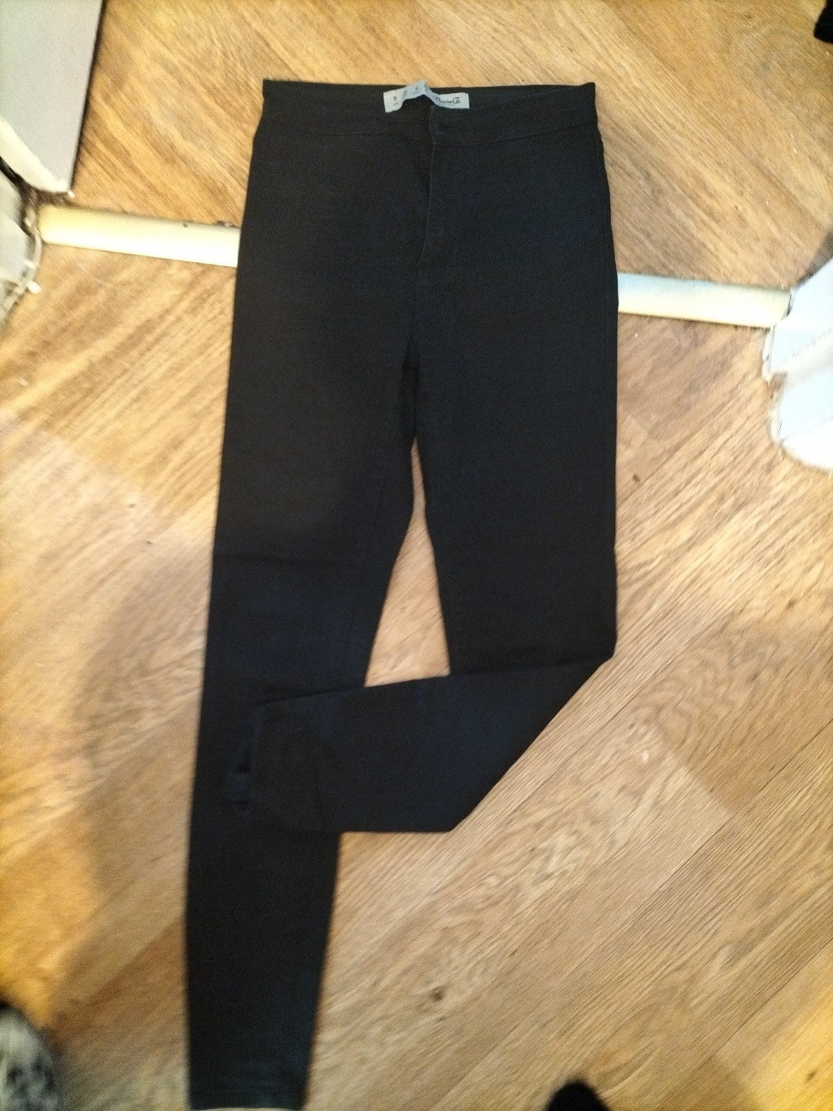 Ladies Denim&Co Size 8 Black Skinny Jeans