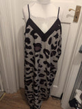 Shein Curve 3XL Green Black And Brown Sleeveless Long Length Dress