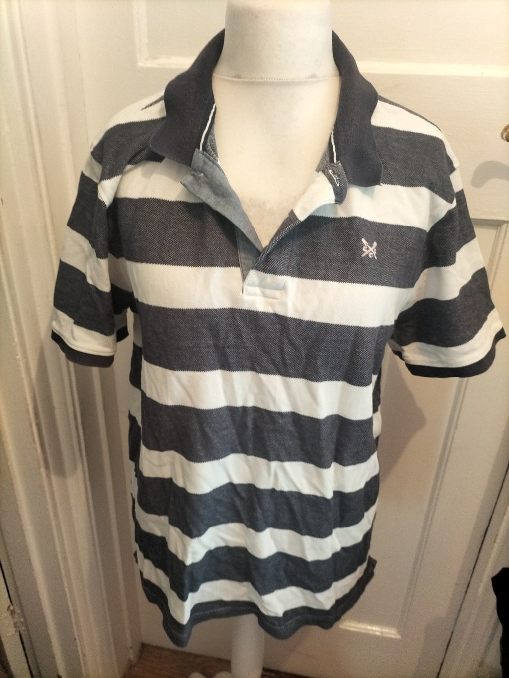 Crew Clothing 2XL Striped Short Sleeve Polo