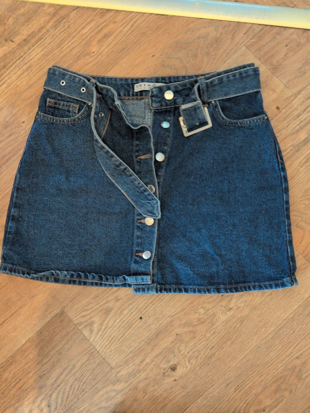 Denim&Co 12 Denim Skirt Knee Length