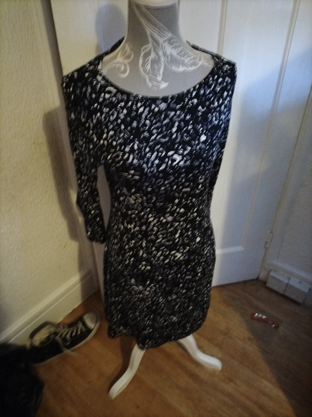 Ladies F+F Size 10 Splodge Short Sleeved Dress
