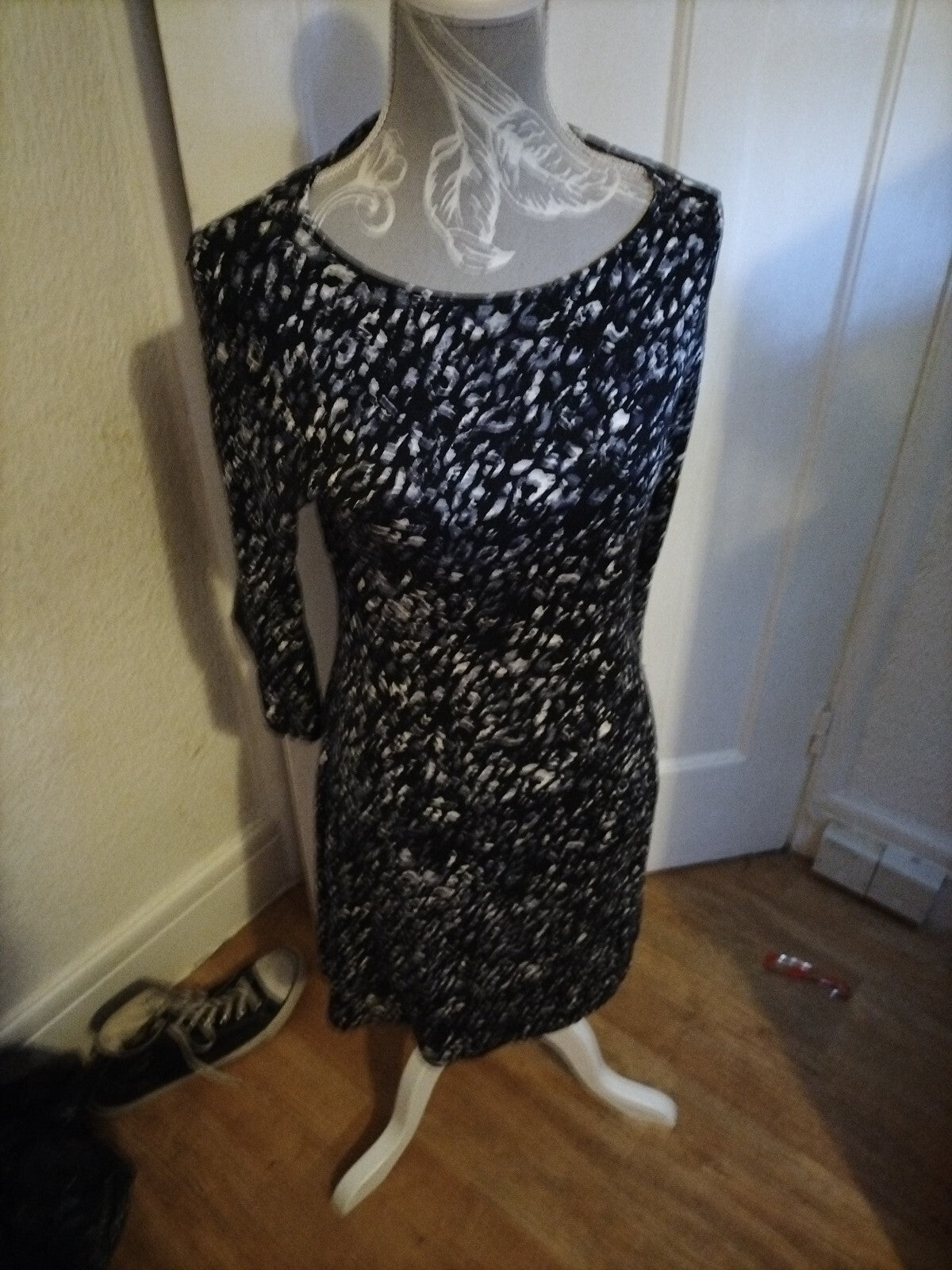 Ladies F+F Size 10 Splodge Short Sleeved Dress