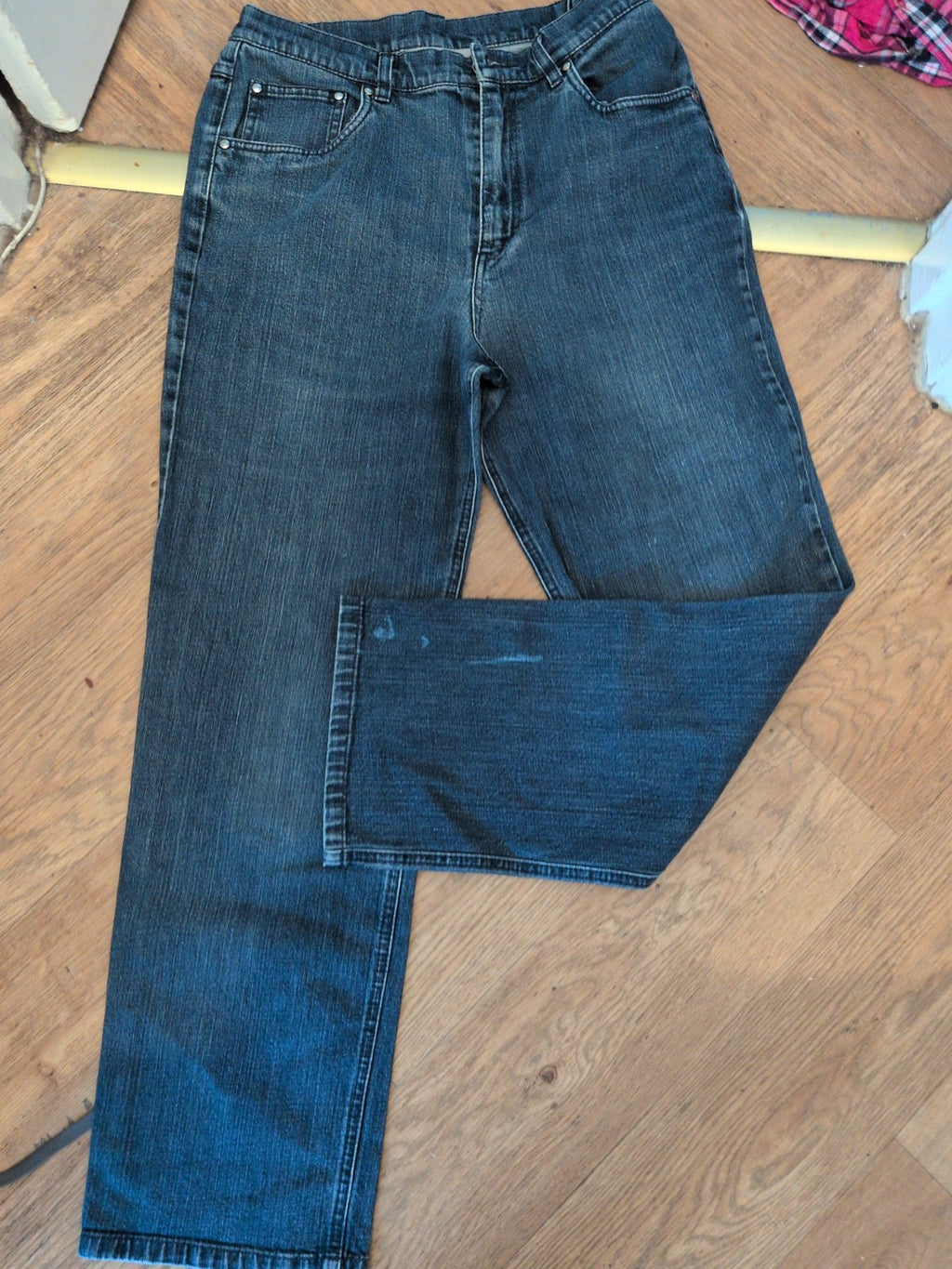 Marks And Spencer 12 Medium Dark Indigo Straight Leg Jeans
