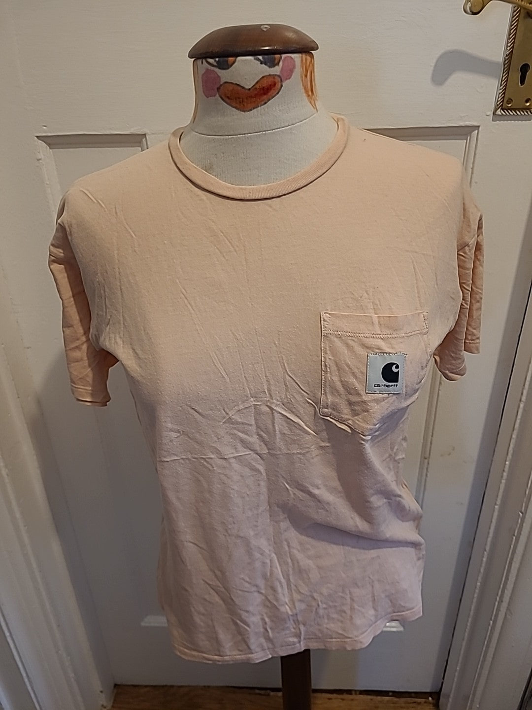 Ladies Carhartt Size Small Pale Pink Short Sleeved Tshirt