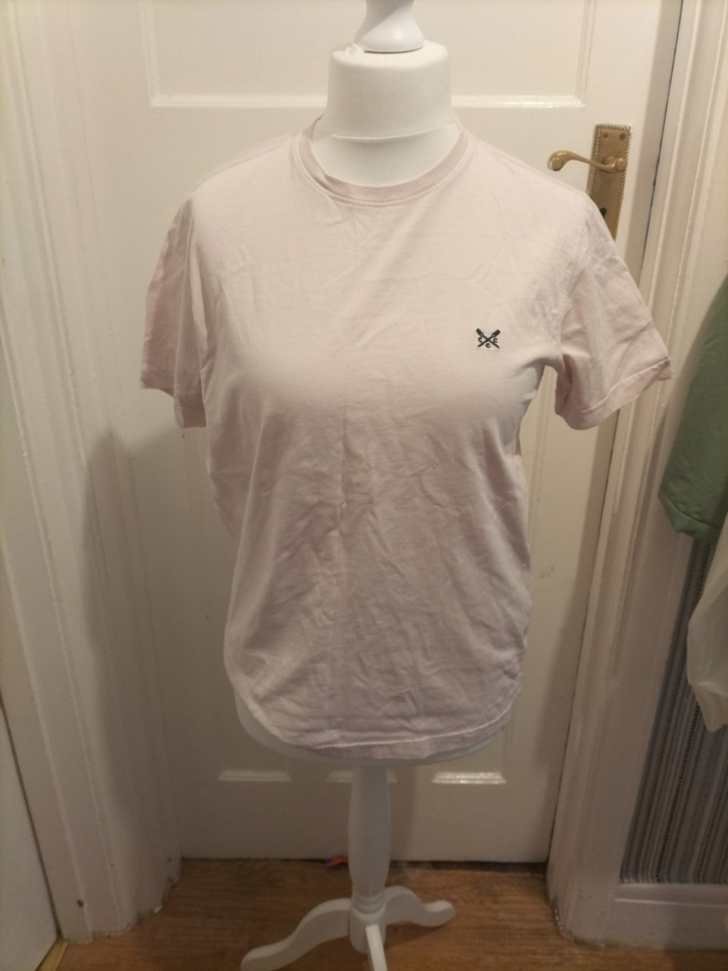 Mens Crew Clothing Size Medium Very Pale Pink Short Sleeved Tshirt