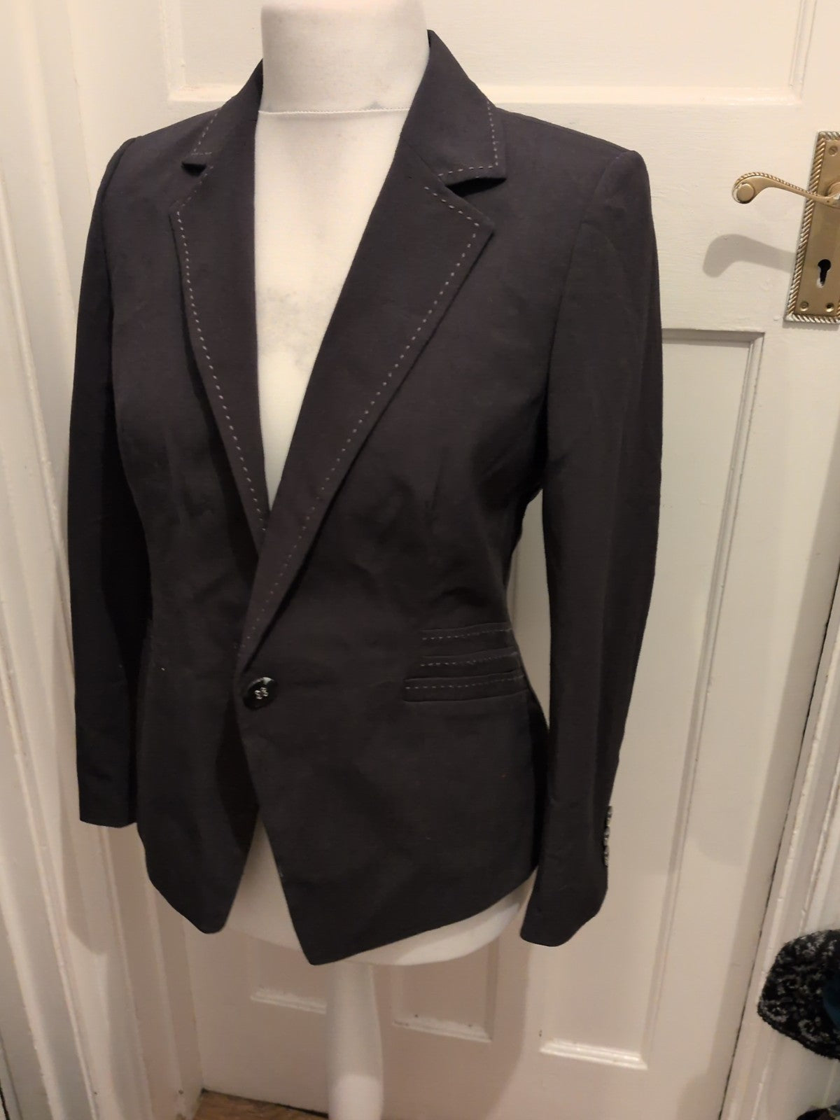 M&S Collection 12 Black Collared Blazer