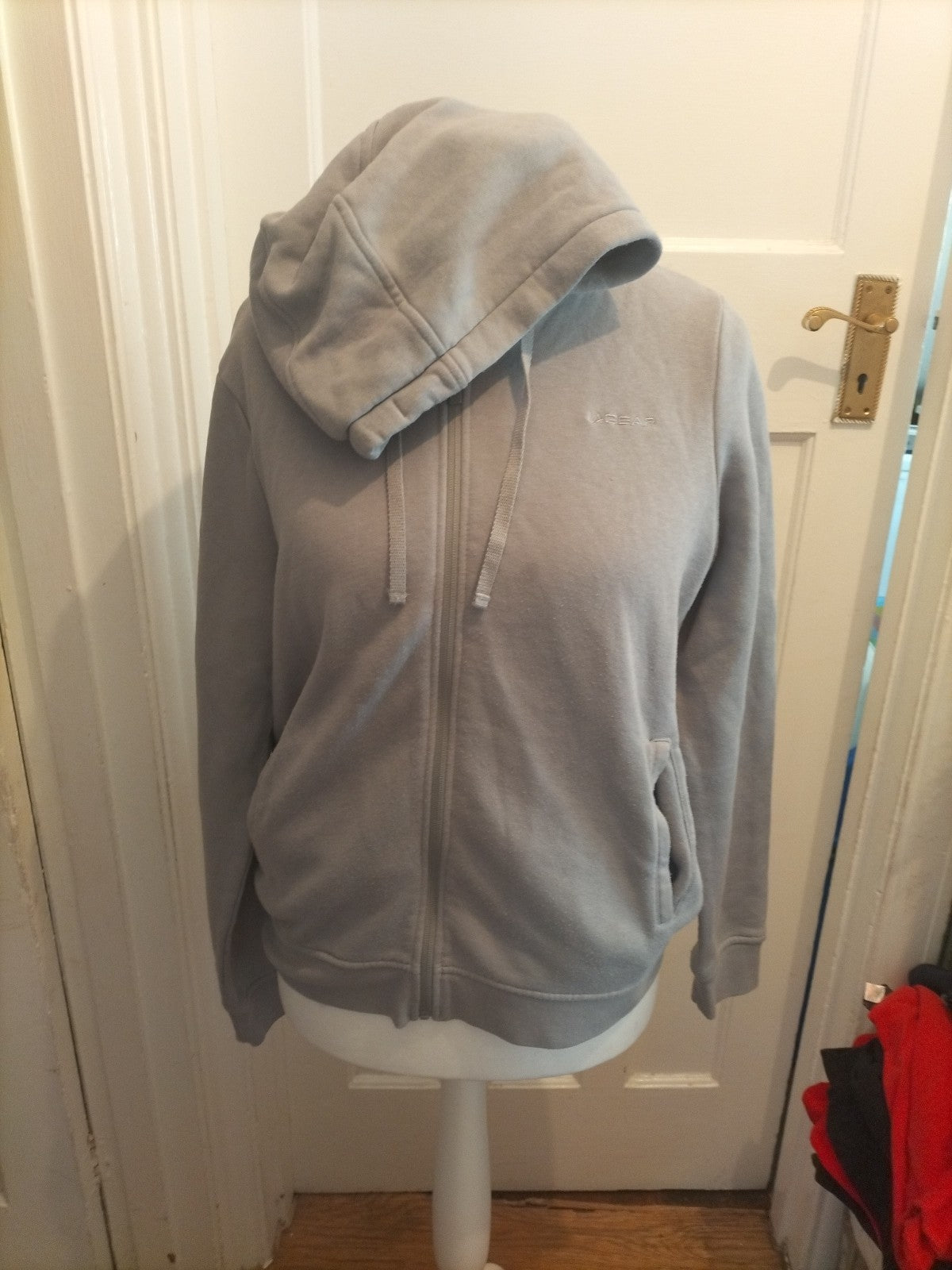 Ladies La Gear Size 16 Grey Full Zip Hoodie