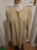 Ladies Klass Collection Size 16 Beige/Gold Lined Longline Blazer/Jacket