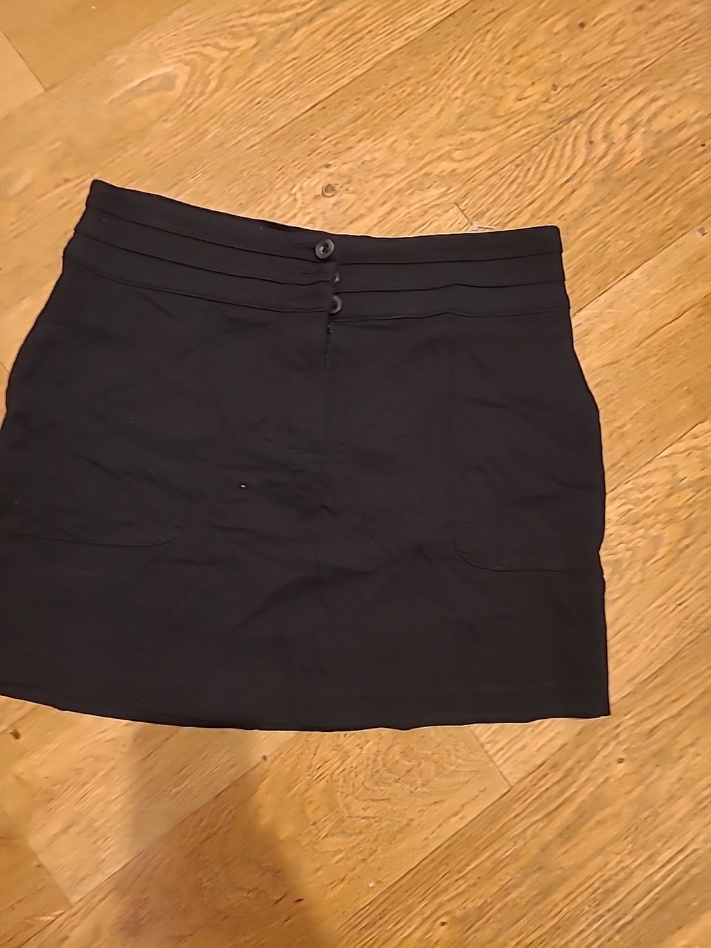 Ladies Marks And Spencer Size 12 Length 18 Inches Black Skirt