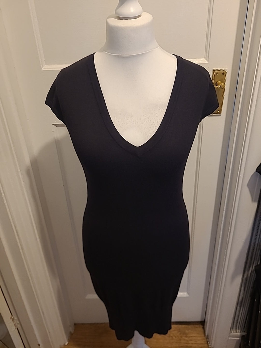 Ladies Black Dress 'Saywhat' V Neck Sleeveless