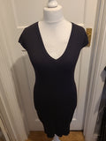 Ladies Black Dress 'Saywhat' V Neck Sleeveless