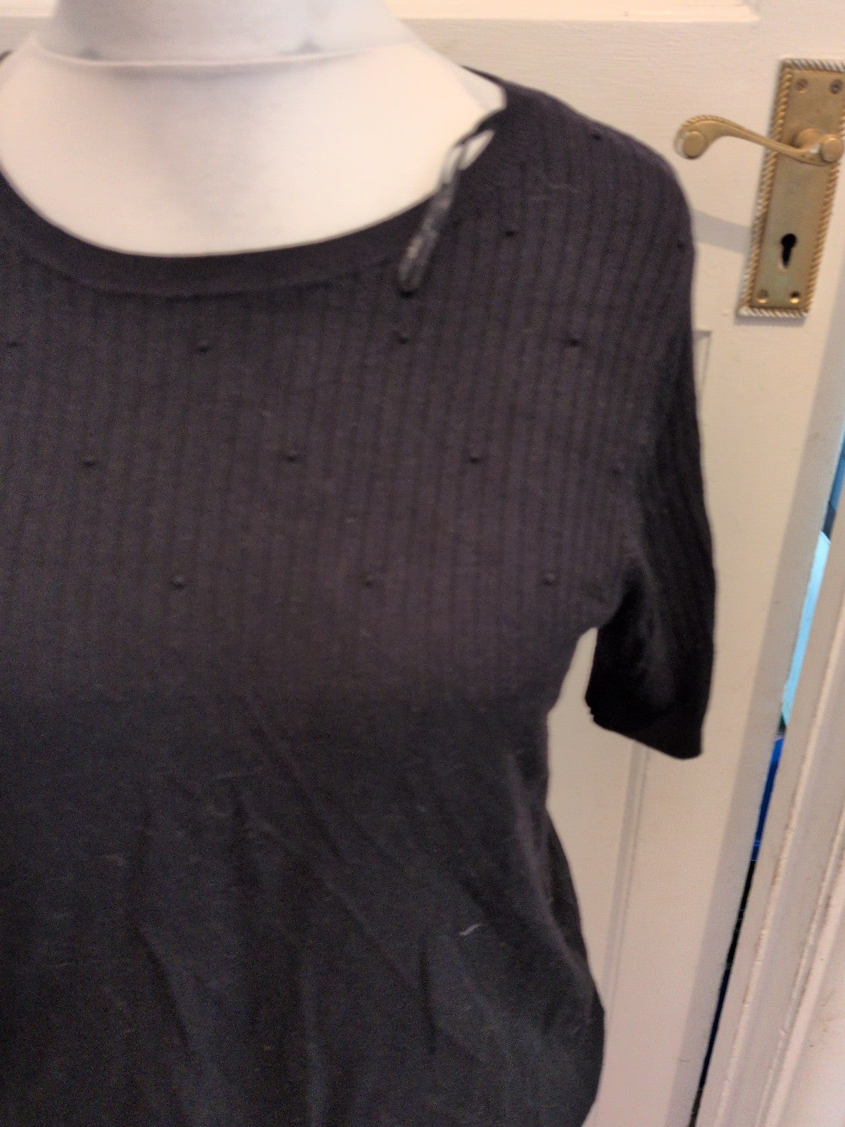 Tu 14 Black Short Sleeve Jumper Pullover