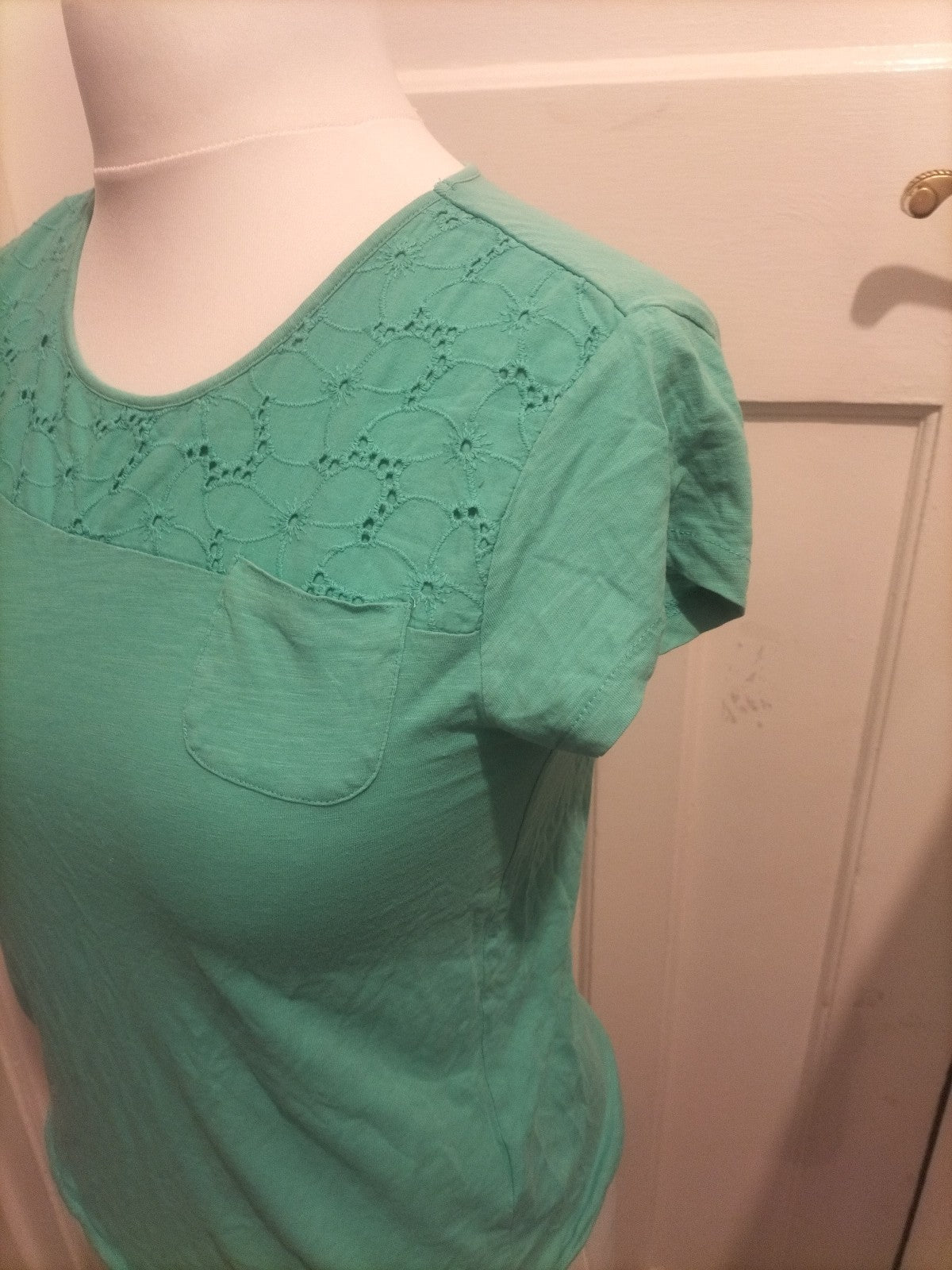 Girls Zara Age 13-14 Years Turquoise Short Sleeved Tshirt