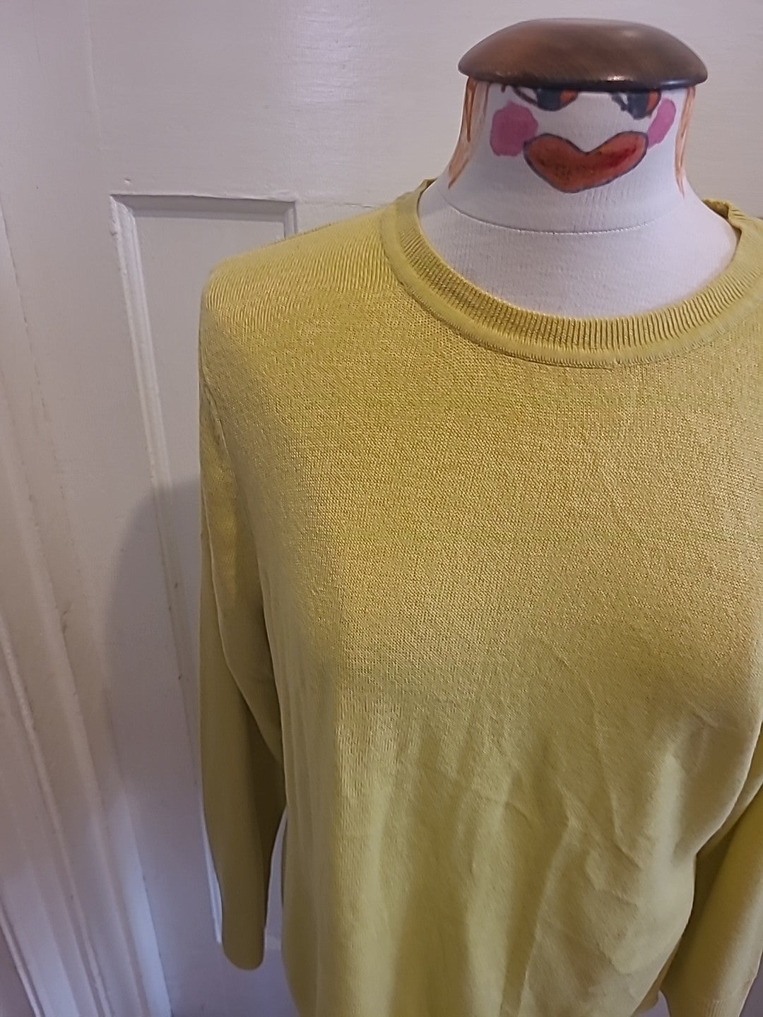 Ladies Bonmarche Size 18 Yellow Long Sleeved Pullover Jumper