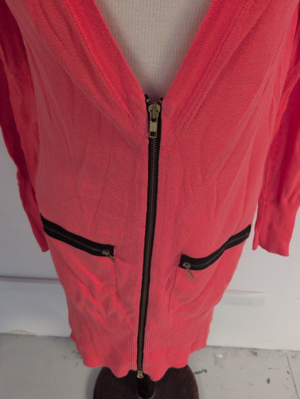 Monsoon Fusion 10 Coral Long Sleeve Dress