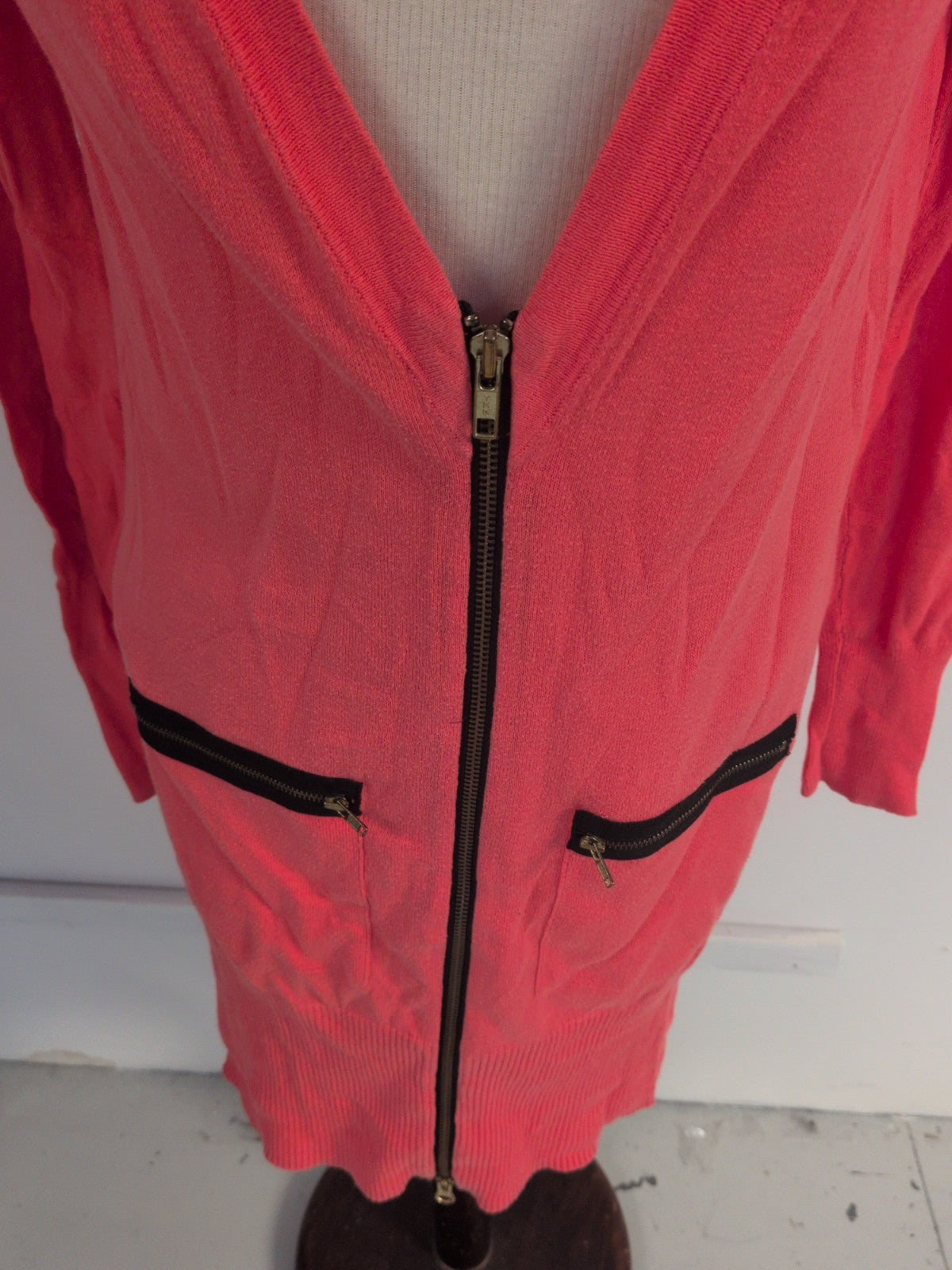 Monsoon Fusion 10 Coral Long Sleeve Dress