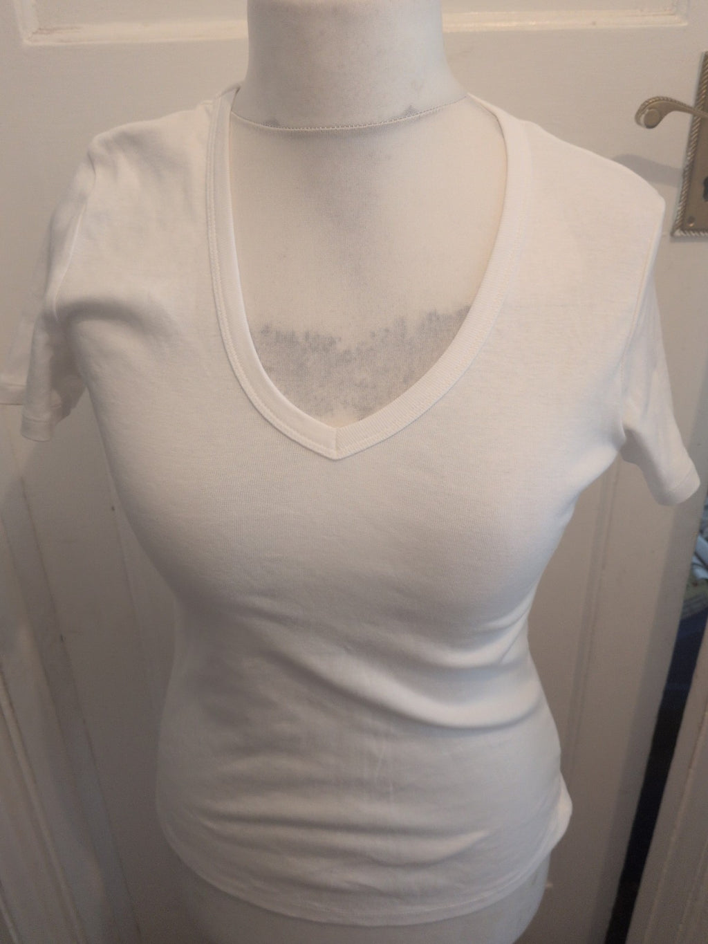 Brand New Ladies Marks And Spencer Size 14 White Short Sleeve T-shirt