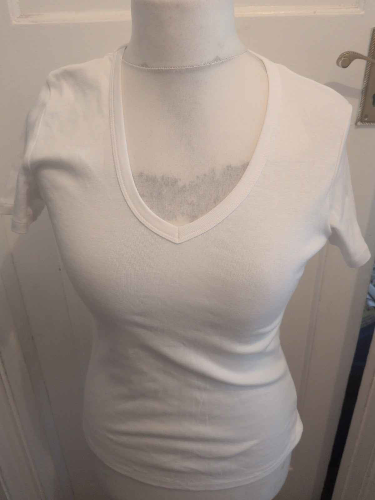 Brand New Ladies Marks And Spencer Size 14 White Short Sleeve T-shirt