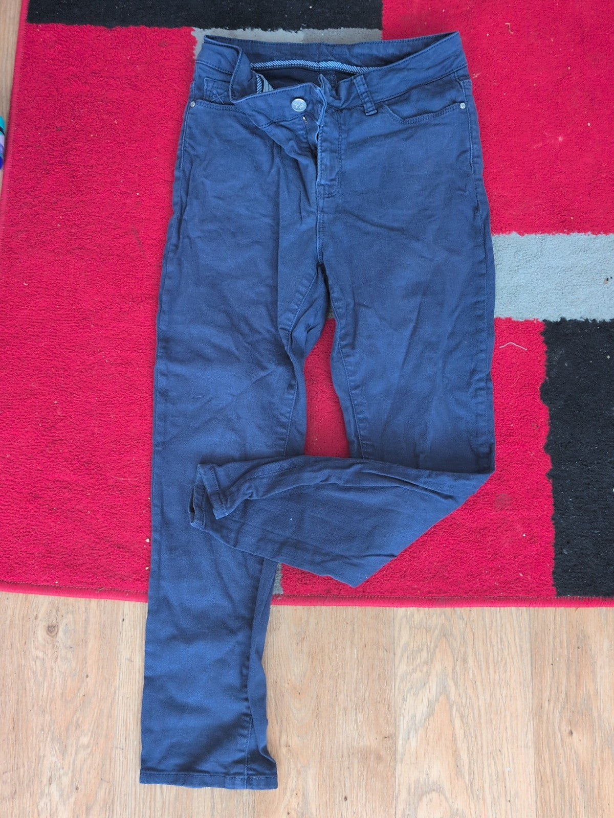 Ladies Crew Clothing Size XS 6 Navy Skinny Jeans
