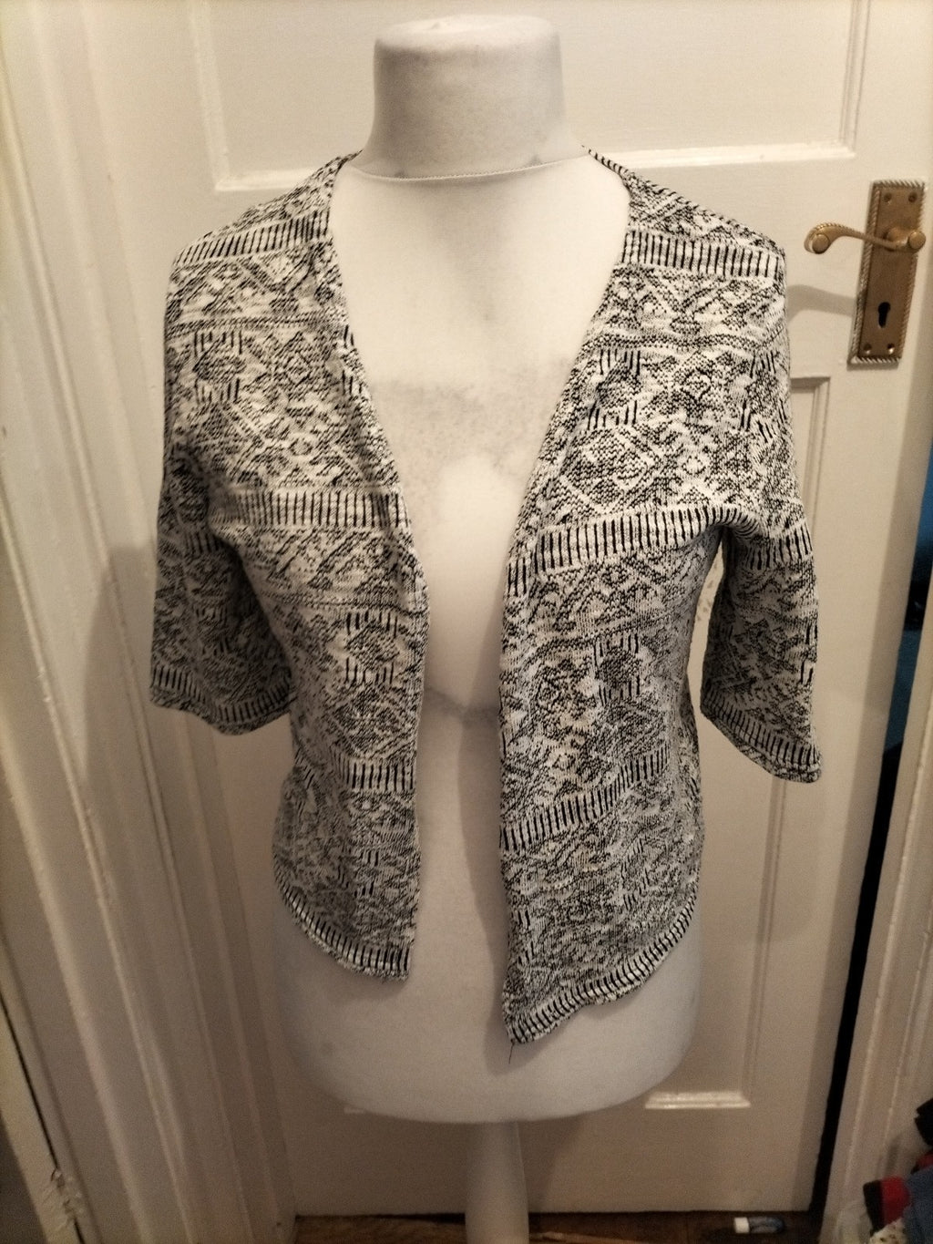 Primark 10/12 White Fleck Cardigan