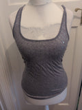 Love Hanger Small Grey Sleeveless Sequin Vest Tank Top