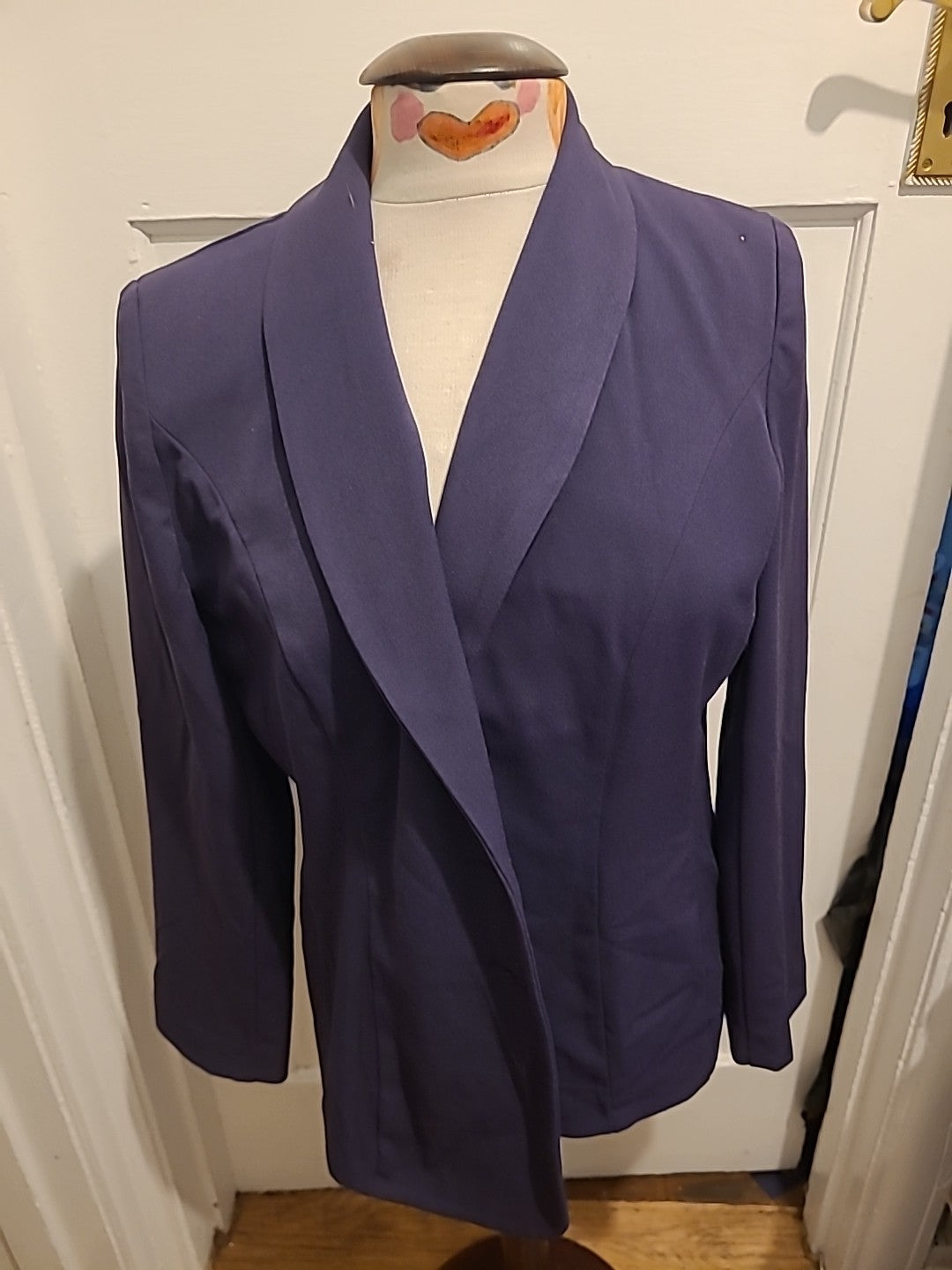 Ladies H&O Size 14 Purple Lined Padded Blazer