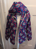 Ladies Gucci Large Blue And Red Rain Coat