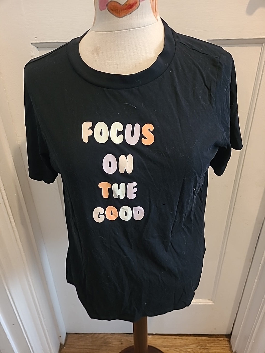 Ladies Primark Size 12/14 "Focus On The Good" Tshirt