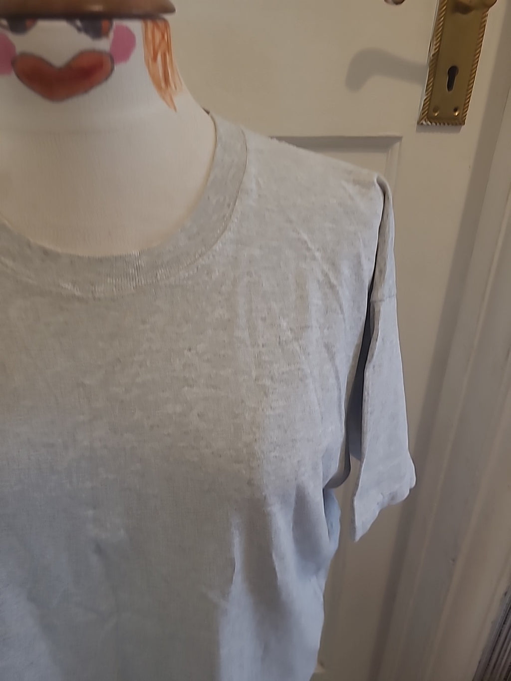 Mens Fruits Of The Loom Size XL Grey Short Sleeved Cotton Tshirt