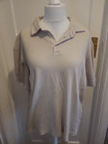 Mens Thomas Nash Size Large Stone Short Sleeved Polo