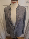 Mens Topman Size Medium Grey Fleck Classic Fit Shirt