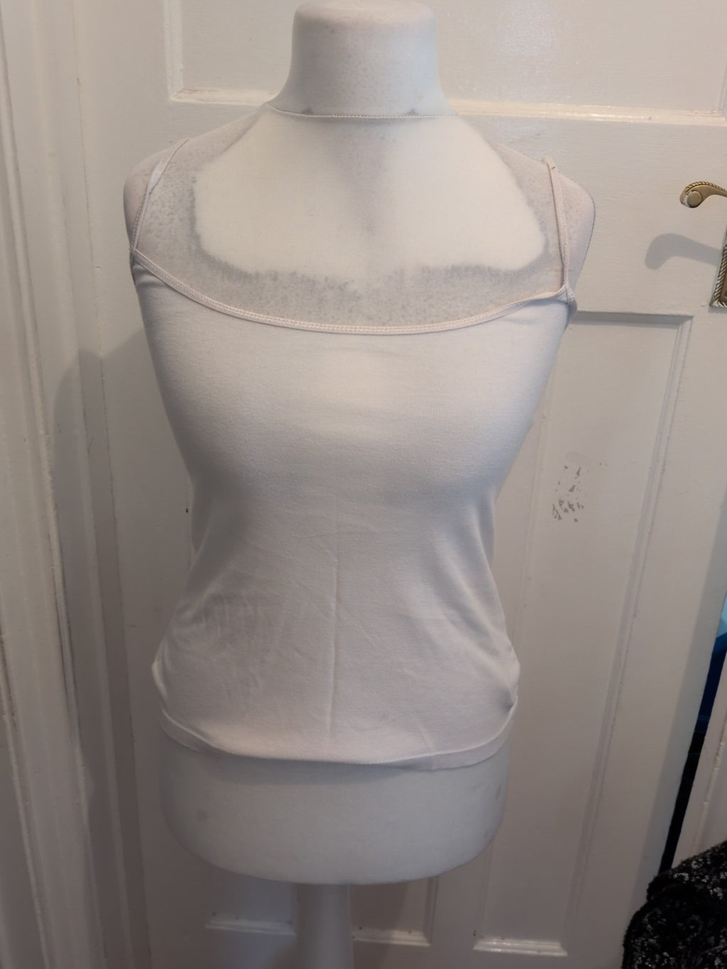New Look 12 White Cami Plain Sleeveless
