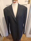 Mens Marks And Spencer Size 42L Black Padded Lined Blazer