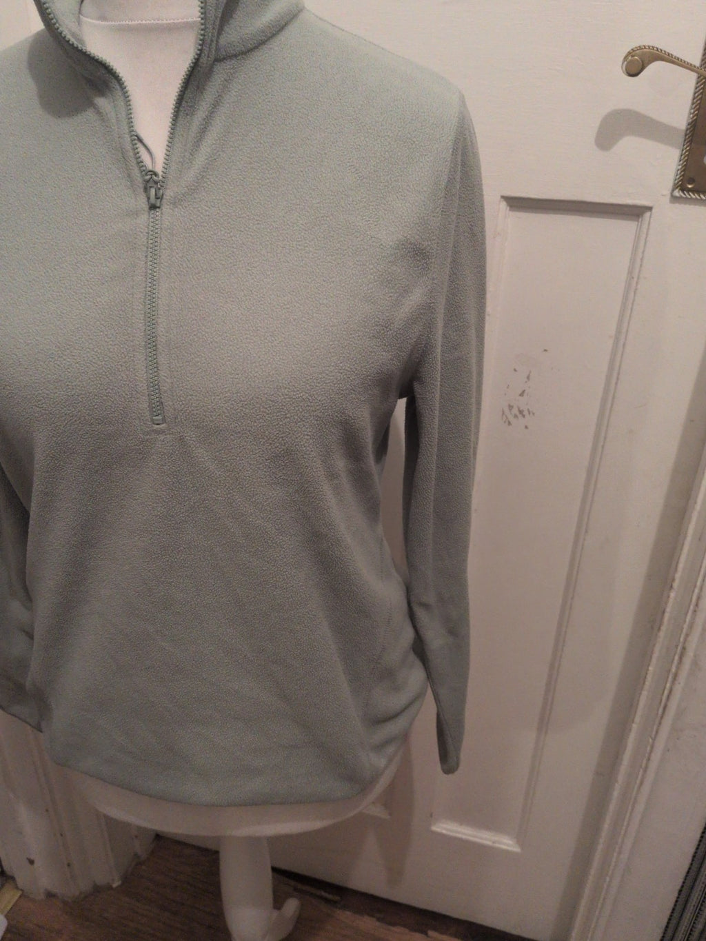 Ladies Primark Size Medium Greyish Pullover Jumper Semi Zip