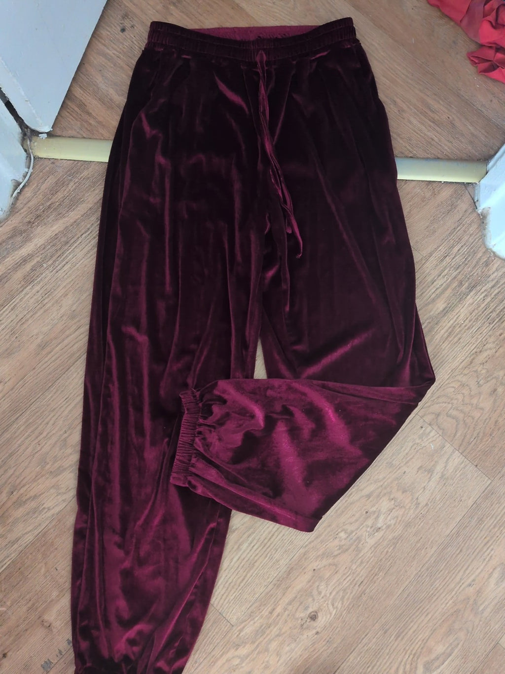 Large Dark Burgundy Elasticated Trousers