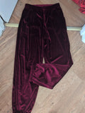 Large Dark Burgundy Elasticated Trousers