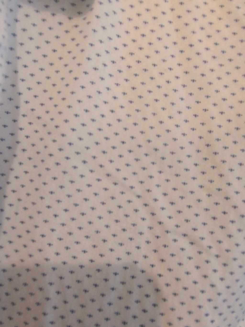 Cedarwood State 15" Slim Fit White With Navy Pattern Shirt Long Sleeve