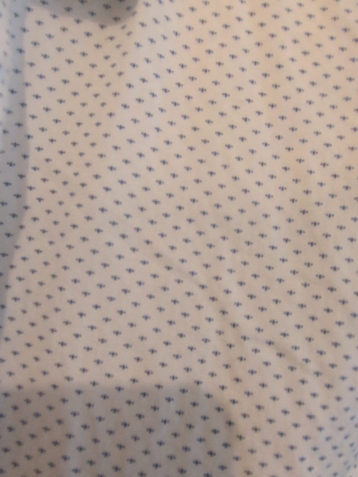 Cedarwood State 15" Slim Fit White With Navy Pattern Shirt Long Sleeve