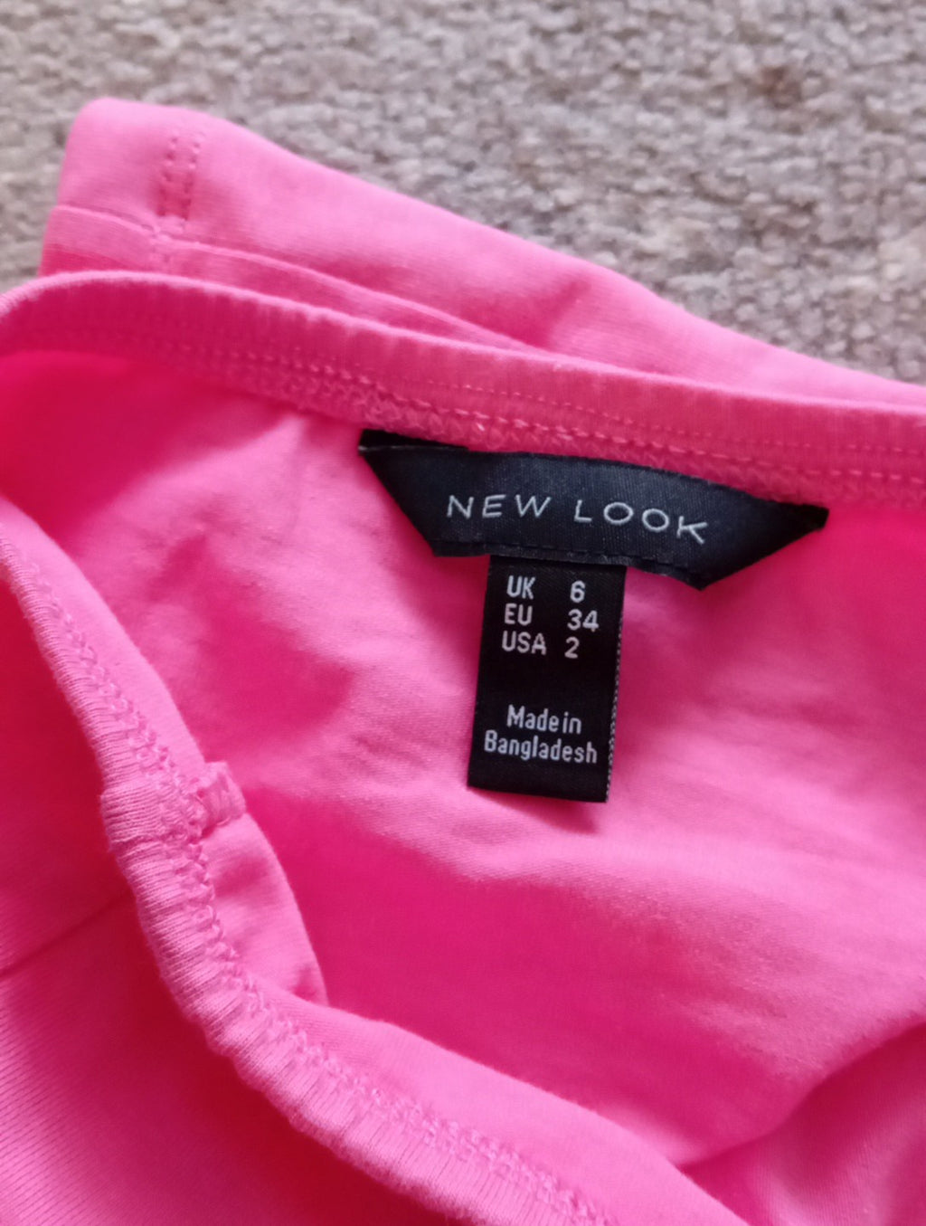 Ladies Newlook Boob Tube Size 6 Pink