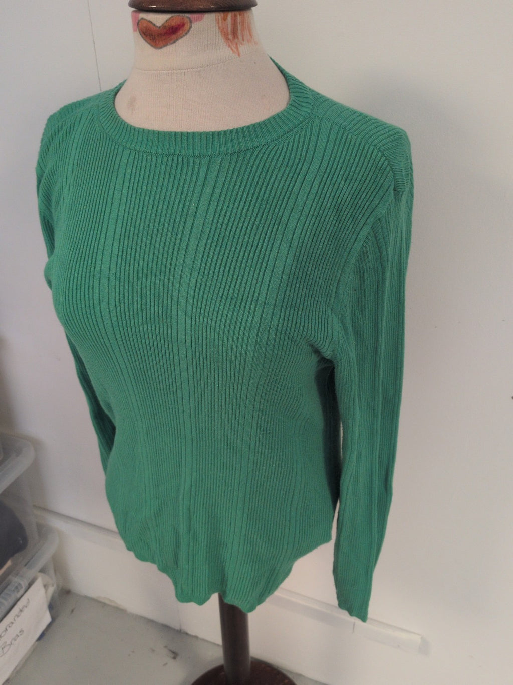 M&S Collection 14 Green Long Sleeve Jumper