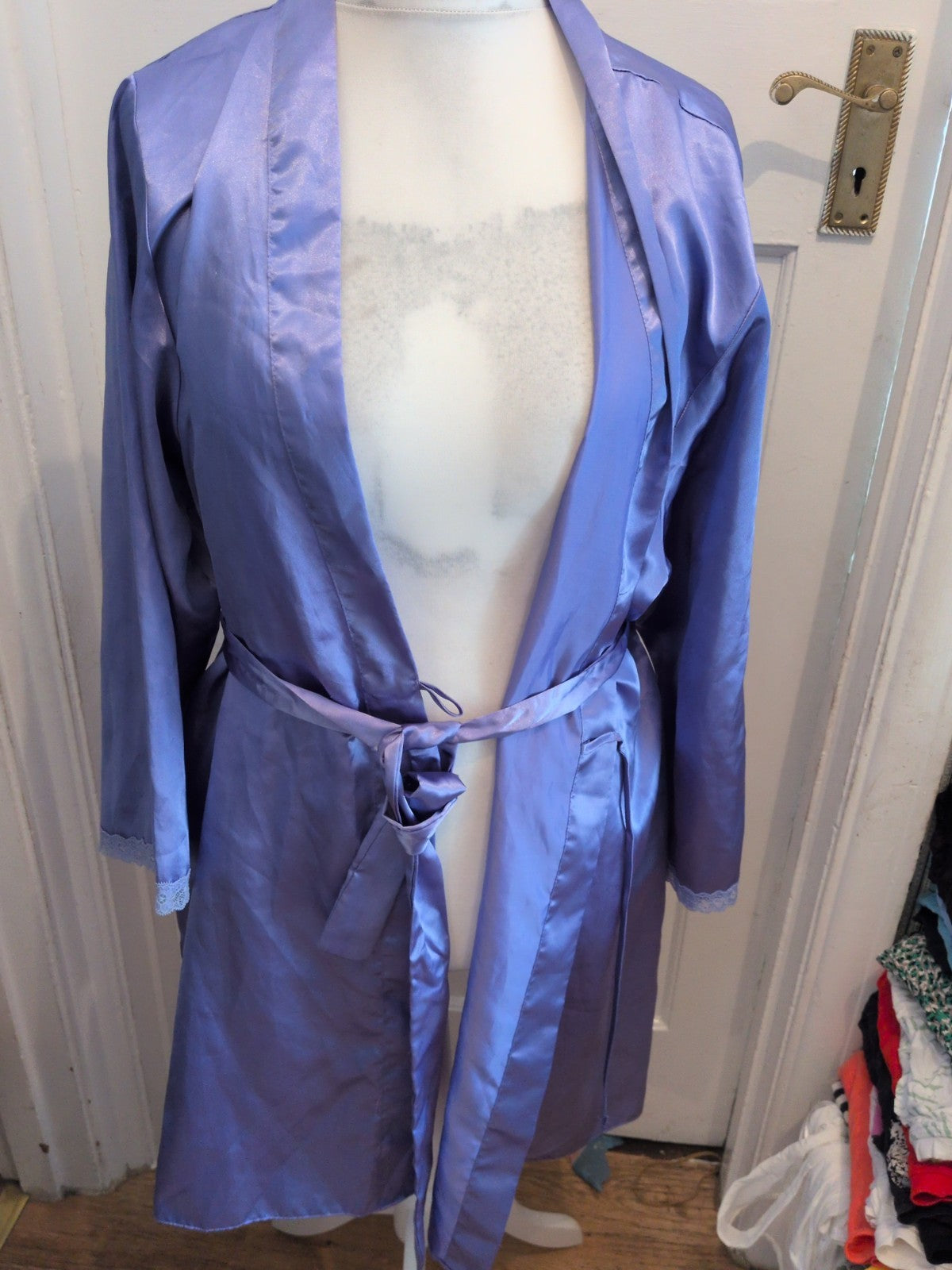 Pretty Secrets 14 Purple Belted Satin Style Robe