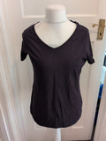 Primark Large 14-16 Navy Stretch Vee Short Sleeve