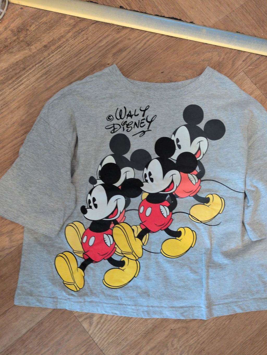 Disney 2XS Grey Mickey Mouse Short Sleeve T-shirt