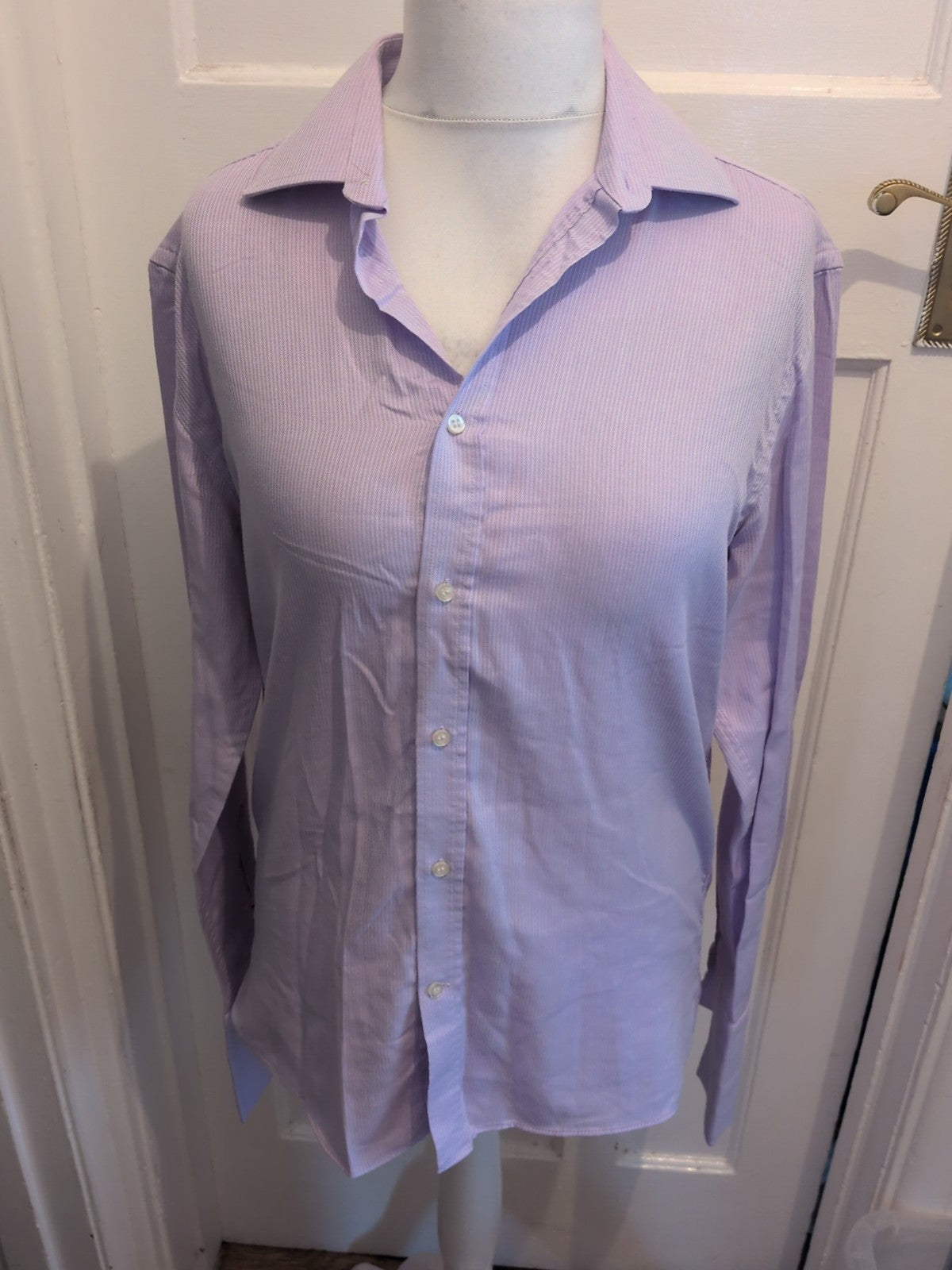 Moss Esq 15.5 Purple Long Sleeve Shirt