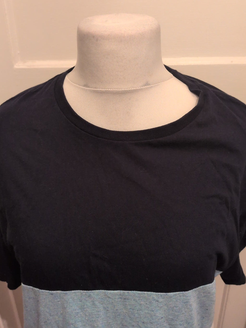 Mens Primark Size 2xl Blue/Navy/White Short Sleeved T-shirt